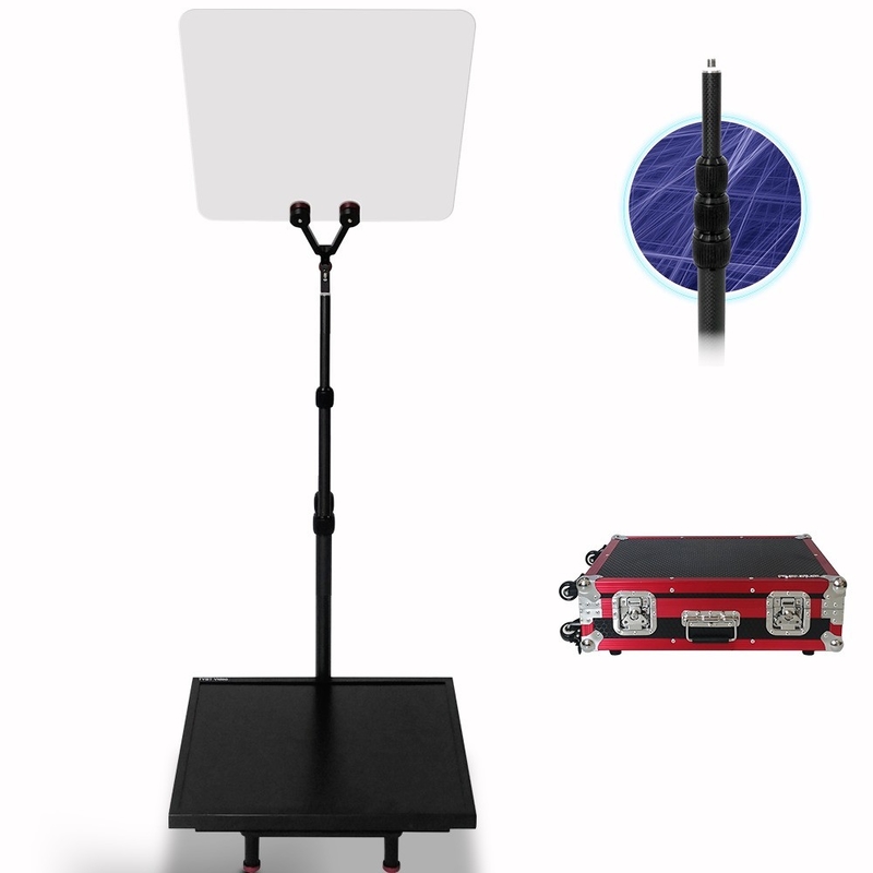 Teleprompter de 17 pulgadas para videoconferencias de televisión y eventos en vivo 97% de transmisión de luz