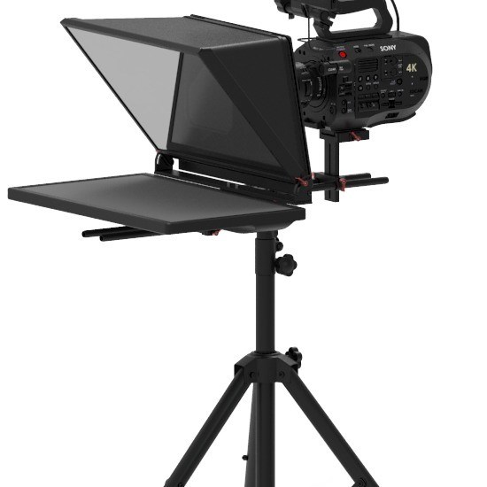 TS200 Teleprompter de 20 pulgadas de monitor único Studio Autocue con montaje de soporte ajustable
